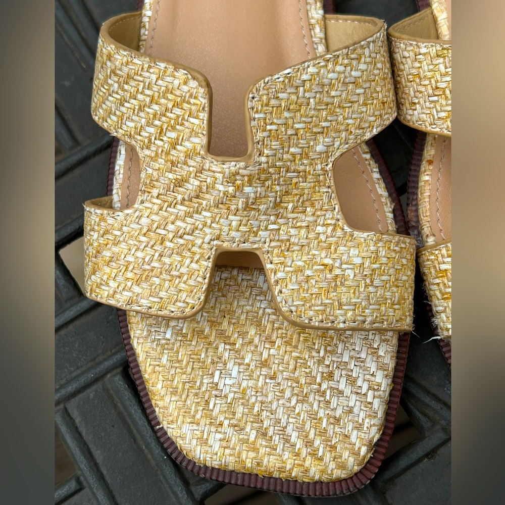 Madden Girl S7 Stylish Rafia Sandals-Look New-Run A Lil Big; Fits 7-8-On Trend! View 3